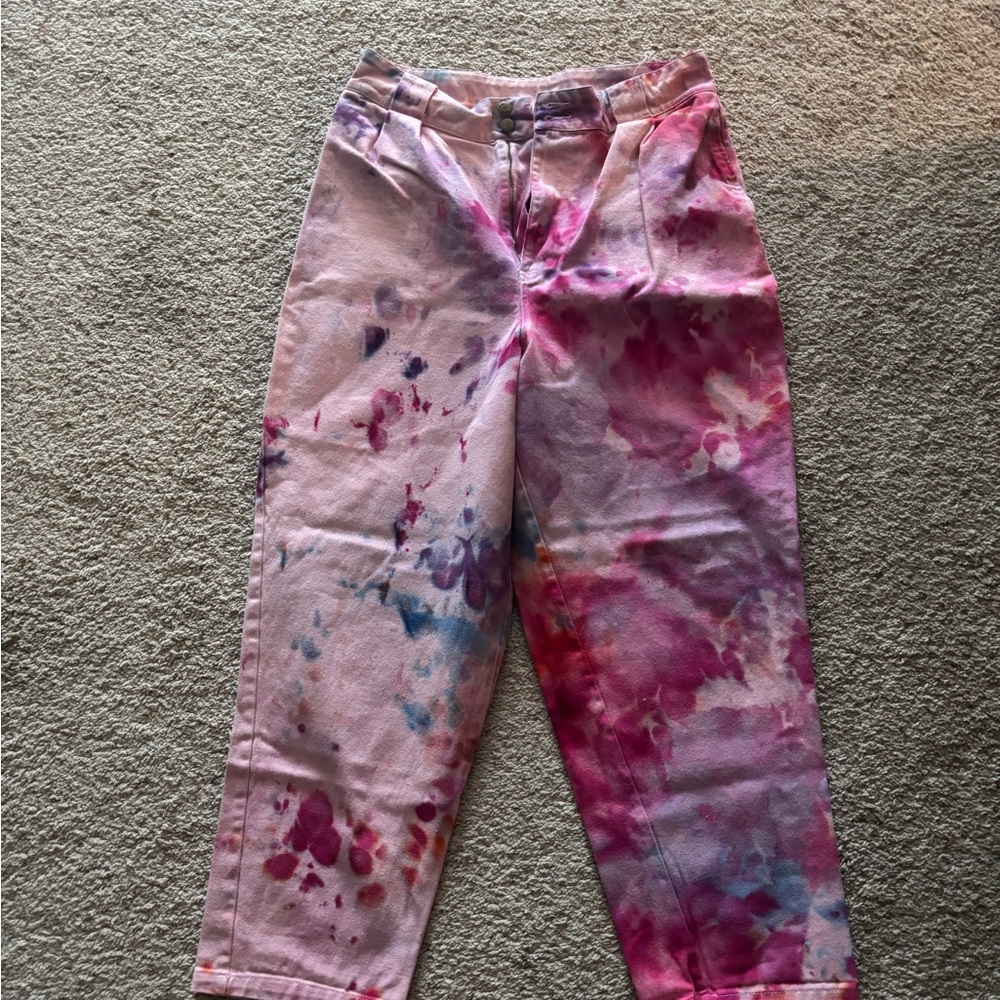Lucy & Yak Pink purple Tie-Dye Pants